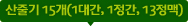 산줄기 15개 1대간,1정간,13정맥